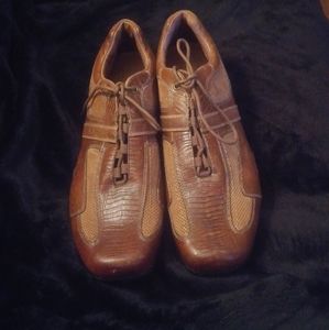 impulse brown leather sneakers